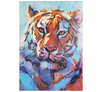 MyPuzzle Portrait Expressionniste Animé d'un Tigre du Bengale - Premium 100 Pièces Puzzle - Collection spéciale MyPuzzle de Puzzle Galaxy