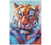 MyPuzzle Portrait Expressionniste Animé d'un Tigre du Bengale - Premium 1000 Pièces Puzzle - Collection spéciale MyPuzzle de Puzzle Galaxy
