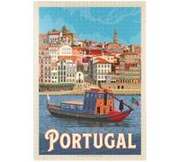 MyPuzzle Portugal : District De Porto, Affiche Vintage - Premium 1000 Pièces Puzzle - Collection spéciale MyPuzzle de Anderson Design Group
