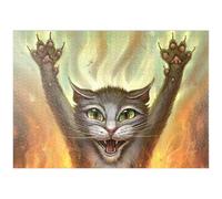 MyPuzzle Psycho Cat - Jeff Haynie - Premium 1000 Pièces Puzzle - Collection spéciale MyPuzzle de Tate & Co Puzzles