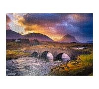 MyPuzzle Puzzle Old Vintage Brick Bridge Over The River in Sligachan Isle of Skye Scotland - Puzzle Premium 500 pièces pour adultes
