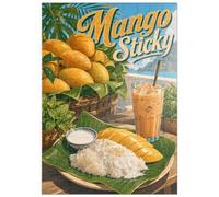 MyPuzzle Riz Gluant - Dessert Thaïlandais À Base De Riz Gluant Et De Mangue - Premium 100 Pièces Puzzle - Collection spéciale MyPuzzle de Havana Puzzle Company