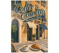 MyPuzzle Rome Coffee Et Cornetto - Petit Déjeuner - Premium 1000 Pièces Puzzle - Collection spéciale MyPuzzle de Havana Puzzle Company