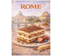MyPuzzle Rome Tiramisu - Dessert Classique À Base De Café Italien - Premium 1000 Pièces Puzzle - Collection spéciale MyPuzzle de Havana Puzzle Company