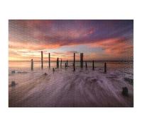 MyPuzzle Ruines du Port De Port Willunga Au Coucher du Soleil - Premium 1000 Pièces Puzzle - Collection spéciale MyPuzzle de Puzzle Galaxy