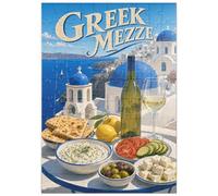 MyPuzzle Santorin - Mezze Grec Au Bord De La Mer - Premium 100 Pièces Puzzle - Collection spéciale MyPuzzle de Havana Puzzle Company