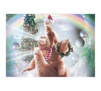 MyPuzzle Sloth Cat and Llama Christmas Companions - Random Galaxy - Premium 1000 Pièces Puzzle - Collection spéciale MyPuzzle de Tate & Co Puzzles