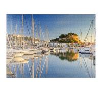 MyPuzzle Soirée sur Le Port avec Le Castillo À Denia, Costa Blanca, Espagne - Premium 500 Pièces Puzzle - Collection spéciale MyPuzzle de Puzzle Galaxy