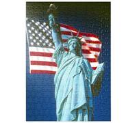 MyPuzzle Statue De La Liberté avec Drapeau Américain, New York, États-Unis - Premium 200 Pièces Puzzle - Collection spéciale MyPuzzle de Puzzle Galaxy