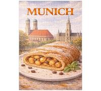 MyPuzzle Strudel Aux Pommes De Munich - Délice De Dessert Bavarois - Premium 1000 Pièces Puzzle - Collection spéciale MyPuzzle de Havana Puzzle Company