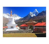 MyPuzzle Stupa dans Le Monastère Bouddhiste De Tengpoche Contre Le Mont Everest - Premium 1000 Pièces Puzzle - Collection spéciale MyPuzzle de Puzzle Galaxy