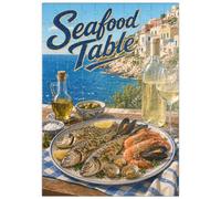 MyPuzzle Table De Fruits De Mer sur La Côte Amalfitaine - Premium 100 Pièces Puzzle - Collection spéciale MyPuzzle de Havana Puzzle Company