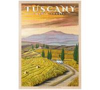 MyPuzzle Toscane - Val D'Orcia, Affiche De Voyage Vintage - Premium 1000 Pièces Puzzle - Collection spéciale MyPuzzle de Havana Puzzle Company