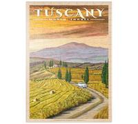 MyPuzzle Toscane - Val D'Orcia, Affiche De Voyage Vintage - Premium 200 Pièces Puzzle - Collection spéciale MyPuzzle de Havana Puzzle Company