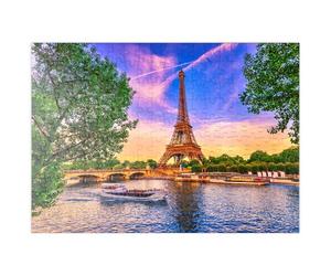 MyPuzzle Tour Eiffel Et Seine Au Coucher du Soleil À Paris, France - Premium 200 Pièces Puzzle - Collection spéciale MyPuzzle de Puzzle Galaxy