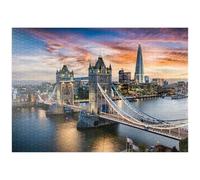MyPuzzle Tower Bridge Et Skyline De Londres, Royaume-Uni, Peu Après Le Coucher du Soleil - Premium 1000 Pièces Puzzle - Collection spéciale MyPuzzle de Puzzle Galaxy