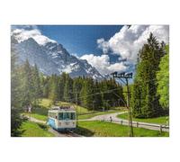 MyPuzzle Train Bavarois Zugspitzbahn Contre Zugspitze Près De Garmisch-Partenkirchen - Premium 1000 Pièces Puzzle - Collection spéciale MyPuzzle de Puzzle Galaxy