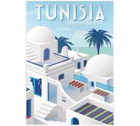 MyPuzzle Tunisie, Style Art Déco Affiche Vintage, Illustration - Premium 1000 Pièces Puzzle - Collection spéciale MyPuzzle de Puzzle Galaxy