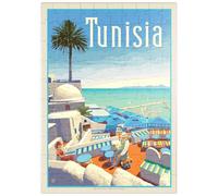 MyPuzzle Tunisie : Un Voyage À Travers L'histoire Et La Beauté, Affiche Vintage - Premium 100 Pièces Puzzle - Collection spéciale MyPuzzle de Anderson Design Group