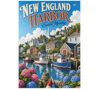 MyPuzzle Un Matin sur La Côte De La Nouvelle-Angleterre - Premium 1000 Pièces Puzzle - Collection spéciale MyPuzzle de Havana Puzzle Company