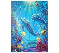 MyPuzzle Under The Sea Dolphins Coral Reef - Dakota Daetwiler - Premium 500 Pièces Puzzle - Collection spéciale MyPuzzle de Tate & Co Puzzles