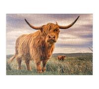 MyPuzzle Vaches Highland sur La Côte Nord De L'Écosse - Premium 500 Pièces Puzzle - Collection spéciale MyPuzzle de Puzzle Galaxy