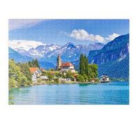 MyPuzzle Ville De Brienz Au Bord du Lac De Brienz Près D'Interlaken, Suisse - Premium 500 Pièces Puzzle - Collection spéciale MyPuzzle de Puzzle Galaxy