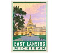 MyPuzzle Villes Universitaires Américaines : East Lancing, MI - Premium 100 Pièces Puzzle - Collection spéciale MyPuzzle de Anderson Design Group