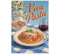 MyPuzzle Viva Pasta - Panneau avec Spaghettis Italiens Et Vin - Premium 200 Pièces Puzzle - Collection spéciale MyPuzzle de Havana Puzzle Company