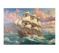 MyPuzzle Voilier À L'aube - Premium 500 Pièces Puzzle - Collection spéciale MyPuzzle de Puzzle Galaxy