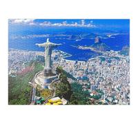 MyPuzzle Vue du Corcovado avec La Statue du Christ Et Le Pain De Sucre (404m), Rio De Janeiro, Brésil - Premium 1000 Pièces Puzzle - Collection spéciale MyPuzzle de Puzzle Galaxy