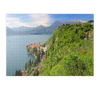 MyPuzzle Vue sur Le Lac, Le Village Et Le Château De Vezio, Varenna, Lac De Côme - Premium 500 Pièces Puzzle - Collection spéciale MyPuzzle de Puzzle Galaxy