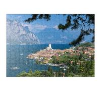 MyPuzzle Vue sur Malcesine Au Lac De Garde avec Le Château des Scaliger (14/15e Siècle) - Premium 200 Pièces Puzzle - Collection spéciale MyPuzzle de Puzzle Galaxy