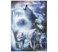 MyPuzzle Waterfall Wolf Howling Beside The Moonlight Falls - Galaxie Aléatoire - Premium 500 Pièces Puzzle - Collection spéciale MyPuzzle de Tate & Co Puzzles