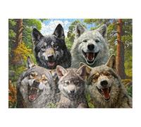MyPuzzle Wolf Selfie - Puzzle de 500 pièces de qualité supérieure pour adultes