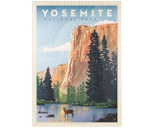 MyPuzzle Yosemite National Park: in The Shadow of El Capitan, Vintage Poster - Premium 1000 Pièces Puzzle - Collection spéciale MyPuzzle de Anderson Design Group