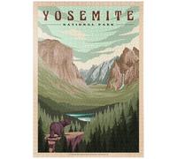MyPuzzle Yosemite National Park - Yosemite Valley, Vintage Travel Poster - Premium 1000 Pièces Puzzle - Collection spéciale MyPuzzle de Havana Puzzle Company