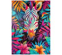 MyPuzzle Zèbre Vivant dans La Jungle Tropicale - Premium 1000 Pièces Puzzle - Collection spéciale MyPuzzle de Puzzle Galaxy