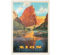 MyPuzzle Zion National Park: Virgin River Valley, Vintage Poster - Premium 500 Pièces Puzzle - Collection spéciale MyPuzzle de Anderson Design Group