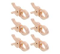 Myqqhbs 6 Pièces Pince de en Bois Pince Géante Faite à la Main Pinces en Bois pour Rideaux, Armoires, Balcon, Pinces en Bois Créatives