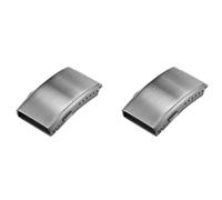 Myqqhbs Lot de 2 fermoirs déployants avec fermoir de sécurité fraisé, fermoir en acier inoxydable, 18 mm