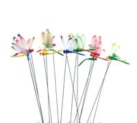 Myqqhbs Lot de 24 piquets de jardin en forme de libellule 3D