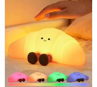 Myratts Veilleuse LED mignonne en forme de croix colorée à intensité variable pour chambre d'enfant, lampe de côté super spongieuse en silicone rechargeable par USB, utilisée pour le camping, la