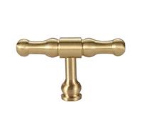 MYRDBT Poignées d'armoire, Boutons de Placard en Laiton doré en Forme de T, poignées de tiroir de Meuble, leviers de Porte en cuivre Pur, quincaillerie d'armoire de Style Nordique pour Garde-Robe