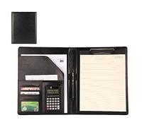 MYRDBT Porte Documents A4 Conférencier, Porte-Bloc A4 avec Couvercle Le Porte-Bloc Organiseur Comprend Un Bloc-Notes A4 et Une Calculatrice