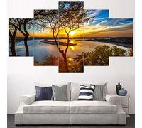 Myrdsio 5 panneau beau lever de soleil paysage naturel affiches Tableau HD impression peinture modulaire photos toile mur Art moderne décor à la maison