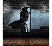 Myrdsio Affiche Spartan Sparta encadrée 5 pièces toile impression murale Art déco