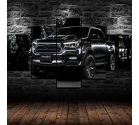 Myrdsio Decoration Murale 5 Parties Imprimé Sur Toile Intissee Camion Hilux Sport Line Image Xxl Motif Moderne Dcoration 150×80Cm Avec Cadre