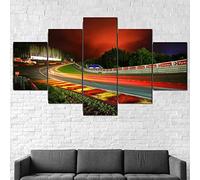 Myrdsio Decoration Murale 5 Parties Imprimé sur Toile Intissee Circuit De F1 De Spa Francorchamps Image XXL Motif Moderne Dcoration avec Cadre