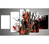 Myrdsio Decoration Murale 5 Parties Imprimé Sur Toile Intissee Film D'Animation Suphero X-Men Image Xxl Motif Moderne Dcoration 150×80Cm Avec Cadre